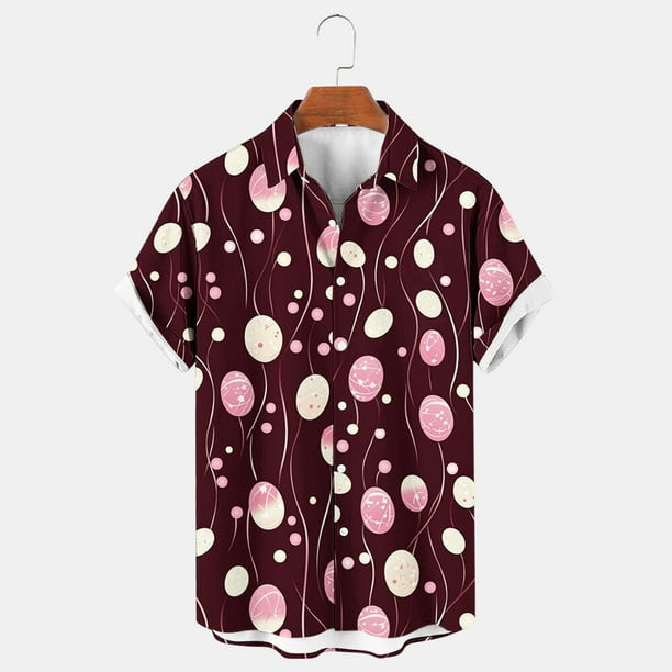 Blusa y camisa de manga corta con cuello vuelto para hombre, camisa informal de moda para hombre, camisa de manga corta con cuello vuelto, camisa de verano con botones, blusa de poliéster para hombre