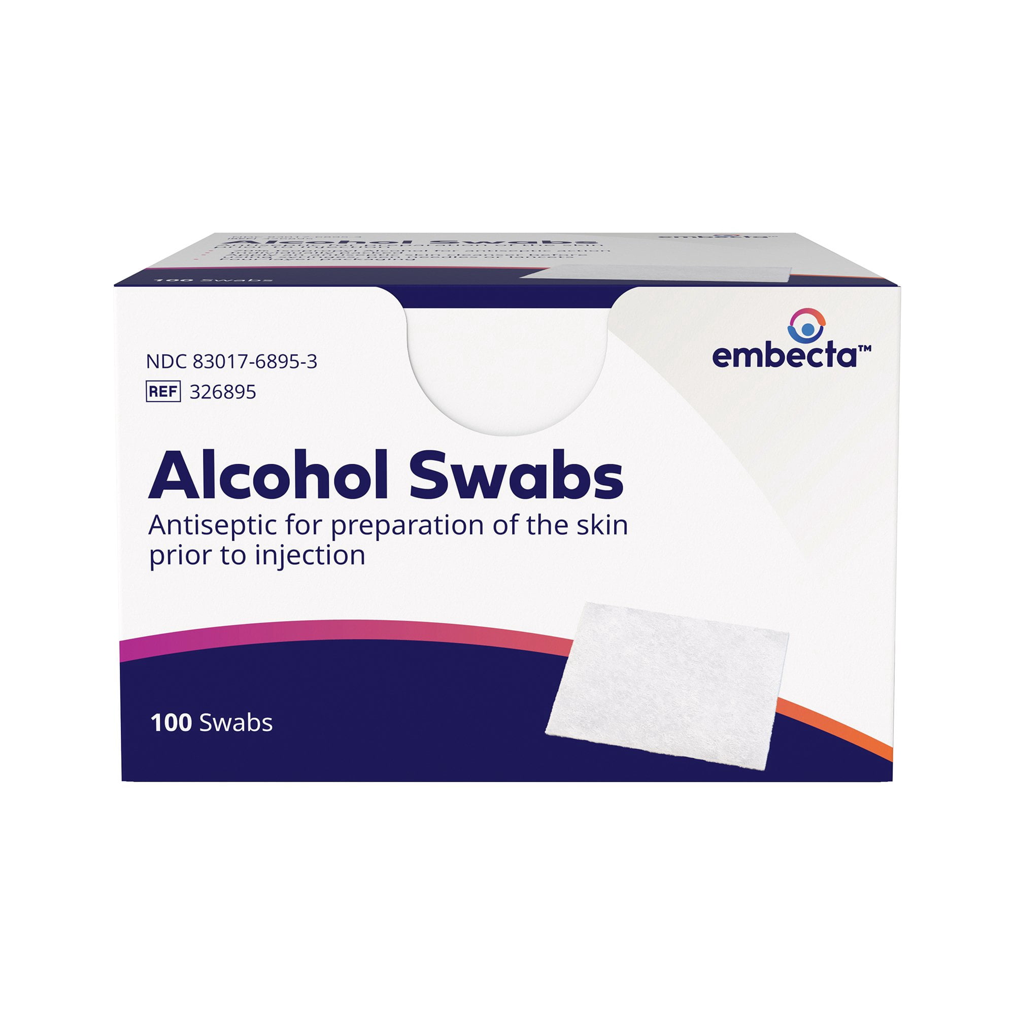 BD Alcohol Prep Pad NonSterile 1 X 0.75" Nonwoven Gauze 326895 12 Count(s) 100 /Count