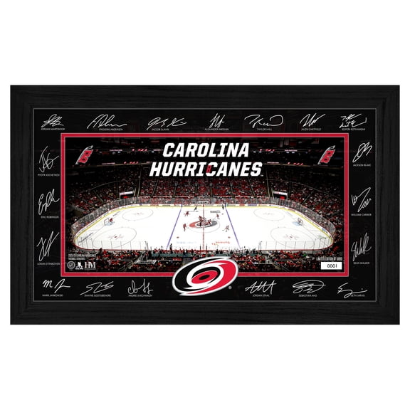 Highland Mint Carolina Hurricanes 2025 Signature Rink Framed Art