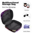 thumbnail image 4 of Grapes Sanitary Napkin Bag Period Purse Small Travel Bag for Men Women Travel Makeup Pouch, 4.7x6.6x6.6 in, Plush Fabric Oxford Cloth Sponge Storage Case for Menstrual Hygiene Products, 4 of 6