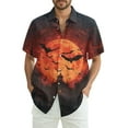 thumbnail image 3 of JGNGSHN Halloween Costumes for Men Short Sleeve Button Down Hawaiian Holiday Beach Shirts Colorful Funny Skull Printed Tees Thanksgiving Shirt, 3 of 8