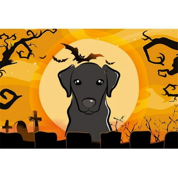 Carolines Treasures BB1793PLMT Halloween Black Labrador Fabric Placemat