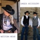 thumbnail image 2 of Sombrero vaquero italiano de fieltro con ala ancha para hombre y mujer, 2 of 8