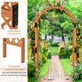 thumbnail image 5 of Topbuy 7.7 FT Wooden Garden Arbor Trellis Solid Wood Trellis for Climbing Plants, 5 of 10