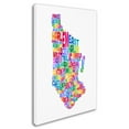 thumbnail image 3 of Trademark Fine Art "Manhattan New York Typography Text Map" Canvas Art by Michael Tompsett, 3 of 4