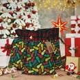 thumbnail image 6 of Rocae Pineapple Fruit Colorful Print Christmas Drawstring Linen Gift Bag with Drawstrings Treat Bag Goody Present Bags for Christmas Party Favor, 6 of 8