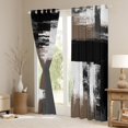 thumbnail image 3 of Manfei Brown Grey Abstract Blackout Curtains Set of 2 (52x84 Each), Chic Minimalism Window Curtains, Teen Child Kid Adult Curtains and Drapes, Window Curtains Room Decor, 3 of 6