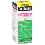 Robitussin: Cough Suppressant/Expectorant/Nasal Decongestant/Non-Drowsy Cough & Cold Cf, 8 oz
