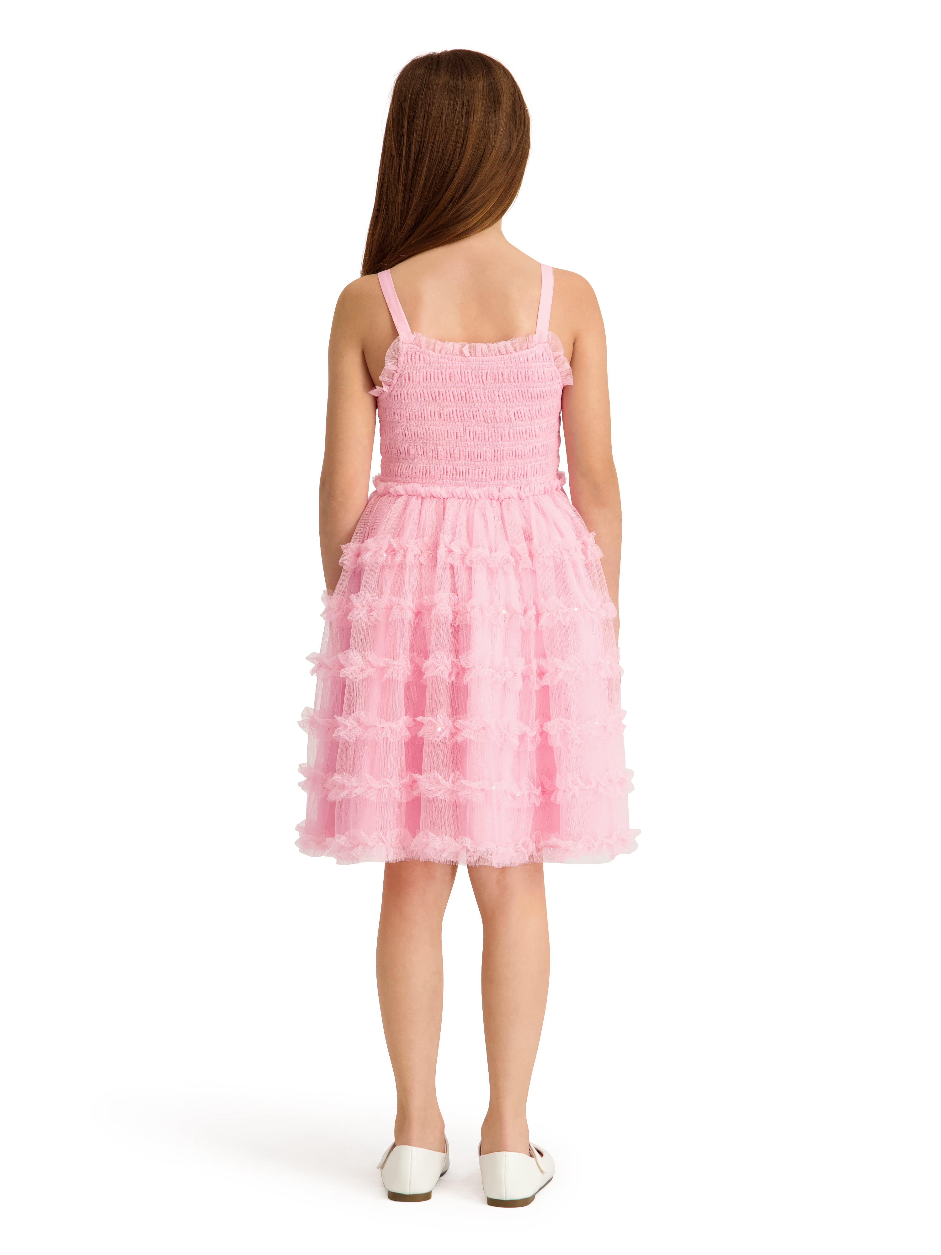 Kensie Girl Sleeveless Irridescent Glitter Mesh Dress, Sizes 4-16