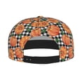 thumbnail image 2 of Susaid Autumn Pumpkins Gingham Print Baseball Cap Hip Hop Style Flat Visor Adjustable Outdoor Cap Unisex Adjustable Breathable, 2 of 7