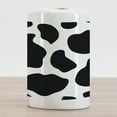 thumbnail image 2 of Cow Print Ceramic Toothbrush Holder, Hide of an Animal Dark Shade Spots Abstract and Plain Style Barnyard Life, Decorative Versatile Countertop for Bathroom, 4.5" X 2.7", Black White, 2 of 4
