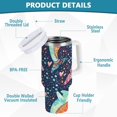 thumbnail image 4 of Dolphin Boho 30oz Tumbler with Handle and Straw Insulated Lid Cup Vacuum Leak-proof Water Bottle Stainless Steel Travel Coffee Mug for Cold and Hot Beverages, 4 of 6
