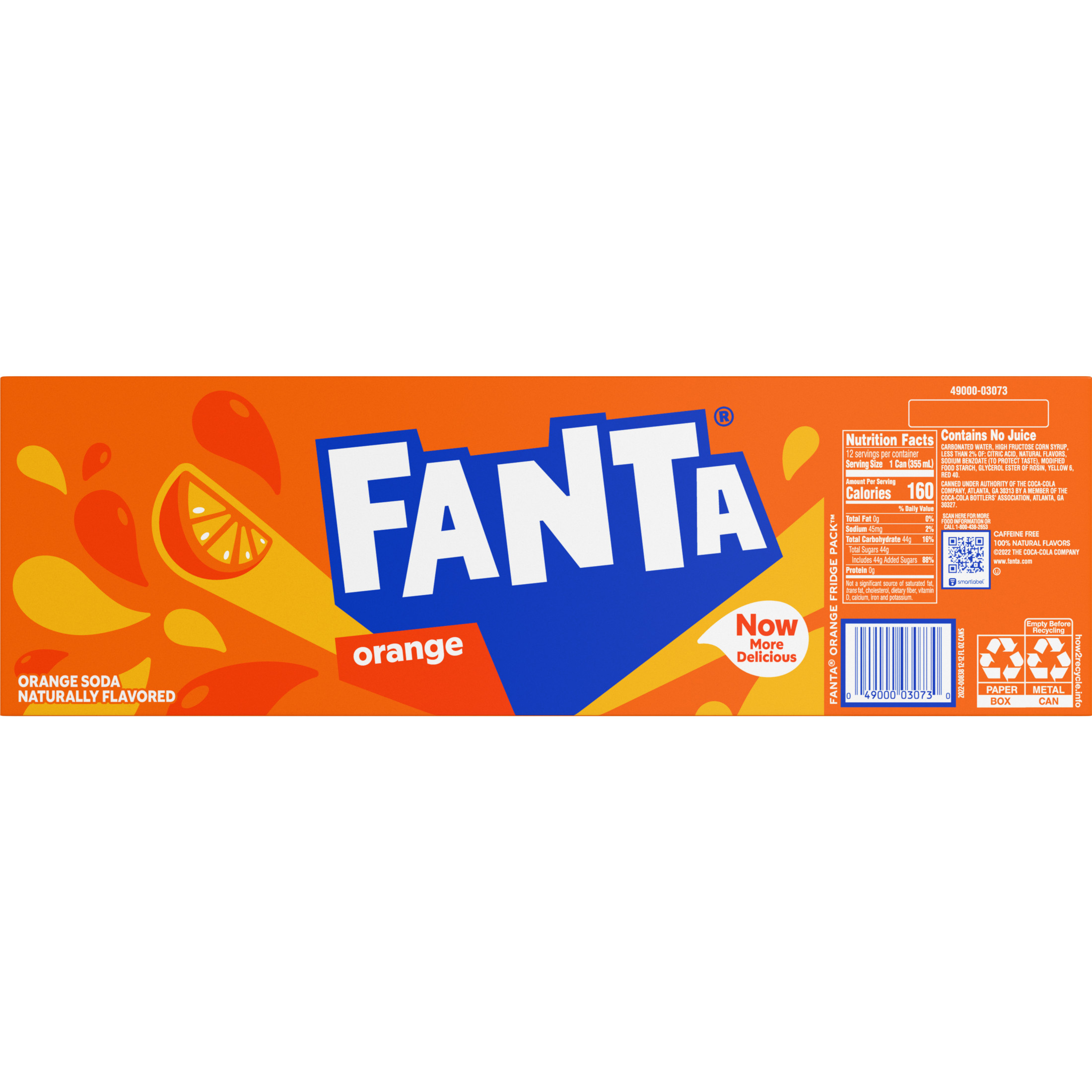 Fanta Orange Fruit Soda Pop, 12 fl oz, 12 Pack Cans - image 5 of 8
