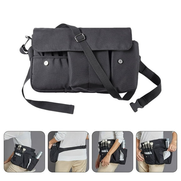 STRANDCHIC Makeup Brush Bag with Belt, Cosmetic Brush Holder Organizer, Waist Storage Pouch for Artists and Hair Salon Tools