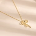 thumbnail image 6 of Bowknot Necklace - 14K Gold Plated Copper Versatile Fashion Design for Trendy Western Style, 6 of 9