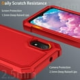 thumbnail image 2 of TJS for Cloud Mobile Stratus C8 Phone Case, Full Body Protective Heavy Duty Hybrid Bumper Cover (Red), 2 of 5