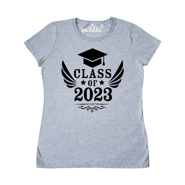 Inktastic Class Of 2023 With Graduation Cap And Wings Womens T Shirt