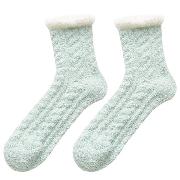 Harpily Women's Ankle Socks Non Slip Comfortable Thickened Coral Fleece Cute Cartoon Fuzzy Socks for All Cold Seasons