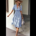 thumbnail image 3 of Vestido de Rayas Azul S, 3 of 4