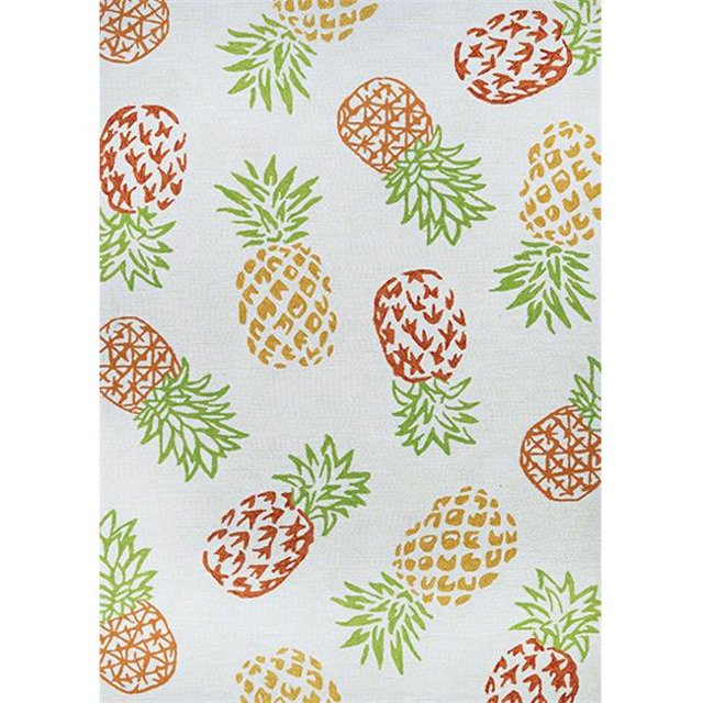 Couristan 61660117020040T 2 x 4 ft. Covington Pineapples Rug, Sand
