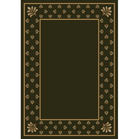 8x8 Milliken Green Solid Area Rug Round Adonis Olive II - Aprx 7' 7" x 7' 7"