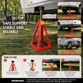 thumbnail image 2 of S-HOME Complete Kit of 4 RV Steel Stabilizer Jacks, Adjustable Height 11 to 17 Inches with Rubber Pads, Lightweight Support for Travel Trailers & Campers, 3300 Lbs Each Load Capacity , Red, 2 of 9
