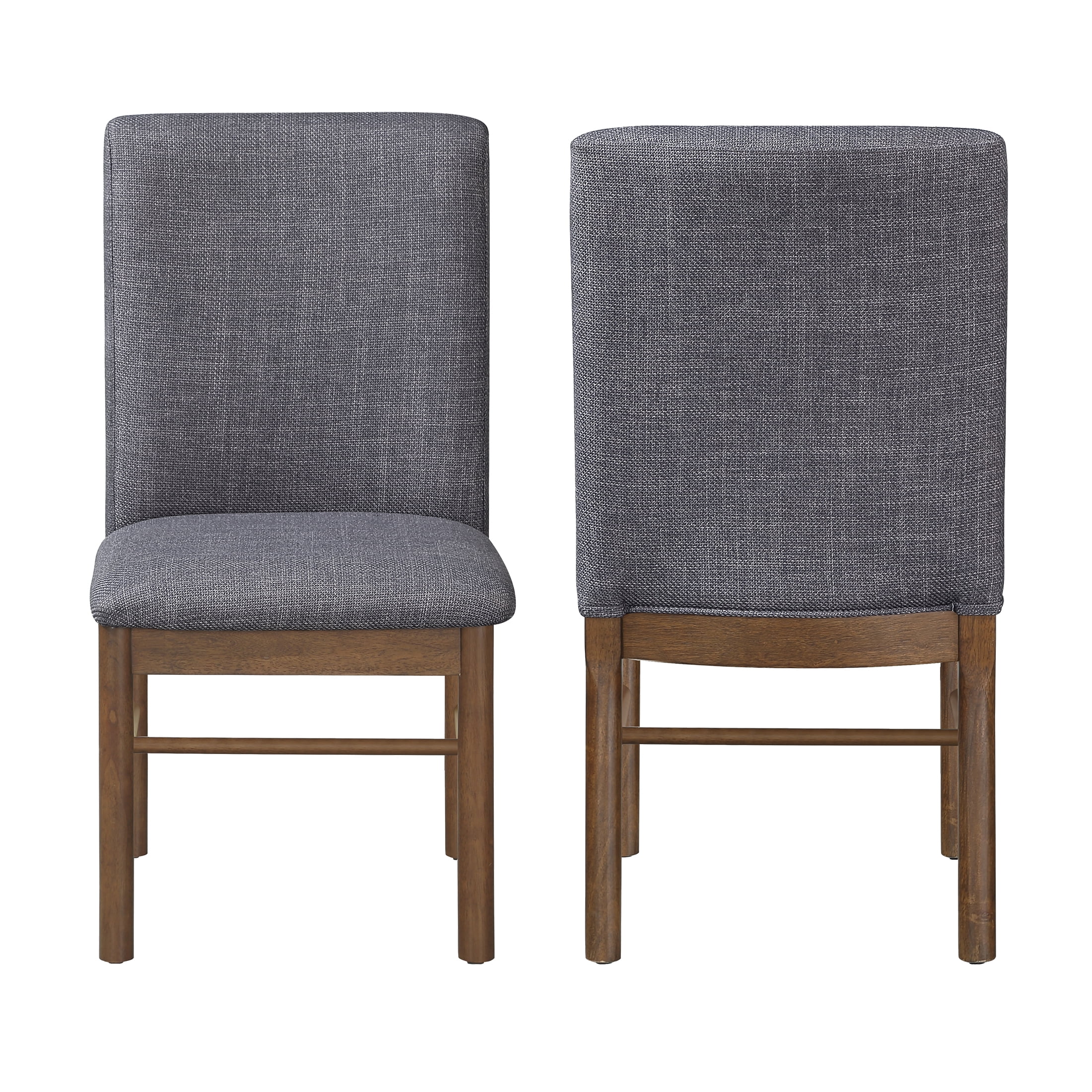 Better Homes & Gardens Reading Tall Dining Chair 2 Pack, Walnut and Gray