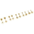 thumbnail image 6 of EHJRE 5 Pairs of Stainless Steel Ball Earrings with 2mm And 6mm Balls - Gold, 6 of 6