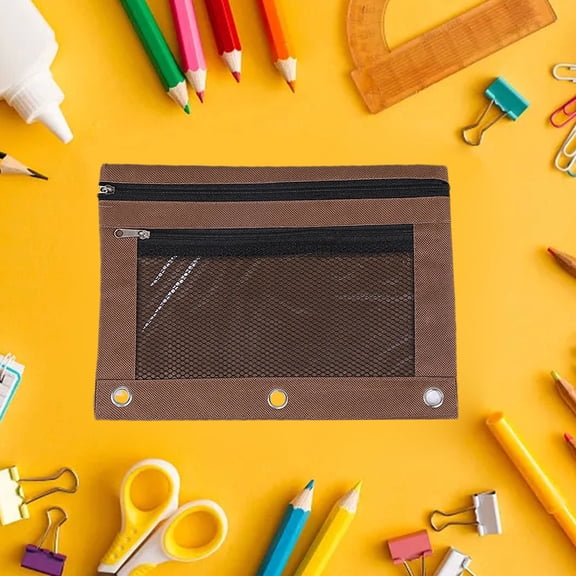 sruoe Pencil Pouch, Stationery Bag, Pencil Bag, Transparent Zipper Pouch, Document Storage Bag, Cute Pencil Pouch, Office Storage File Bag, Study Pencil Case