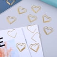 thumbnail image 3 of 100Pcs Gold Heart Paper Clips Cute Small Paper Clips for Funny Heart Clips Kids Office Supplies Paper Clamps Wedding Decoration, 3 of 5