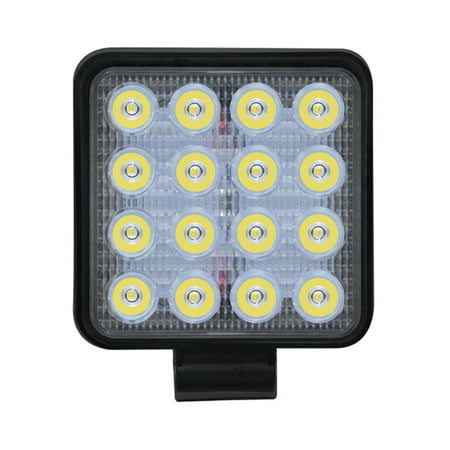 48w Square Shape LED Work Light Flood Lamp Driving Light, Jeep, Off-road, 4wd, 4x4, Utv, Sand Rail, Atv, Suv, Motorbike, Motorcycle, Bike, Dirt Bike, Bus, Trailer,