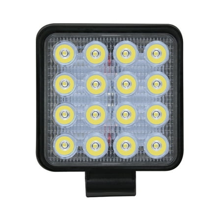 Motorcycle Luggage Trailer 48w Square Shape LED Work Light Flood Lamp Driving Light, Jeep, Off-road, 4wd, 4x4, Utv, Sand Rail, Atv, Suv, Motorbike, Motorcycle, Bike, Dirt Bike, Bus, Trailer, Truck ()