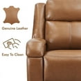 thumbnail image 2 of CHITA Genuine Leather Power Recliner Chair with Dual Motors and USB Ports, Saddle, 2 of 16