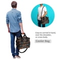thumbnail image 4 of FORMRS Insulated Cooler Bag 24 Cans Capacity Soft Leakproof Lunch Box with Side Pockets, Black Geometric, 4 of 7