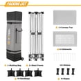 thumbnail image 4 of HOTEEL Canopy 10'x20' Pop Up Canopy Tent Heavy Duty Waterproof Adjustable Commercial Instant Canopy Outdoor Party Canopy Parties,Wedding,Outside Patio,Event,Backyard,White, 4 of 10