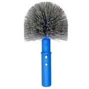 20 Inch 2-in-1 Pool Brush Head & Cobweb Duster, Heavy Duty Detachable Round Pool Cleaning Brush with EZ Clip Connector & Wavy Nylon Bristles, Multipurpose Pool Maintenance Tool for Inground and Above