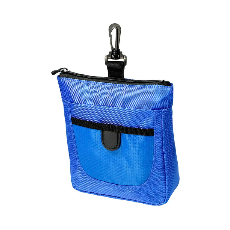 Durable Golf Ball Bag Pouch Golf Accessory Golfer Gifts Waist Sack  Collector Golf Tee Holder Small Polyester Lightweight Portable Blue