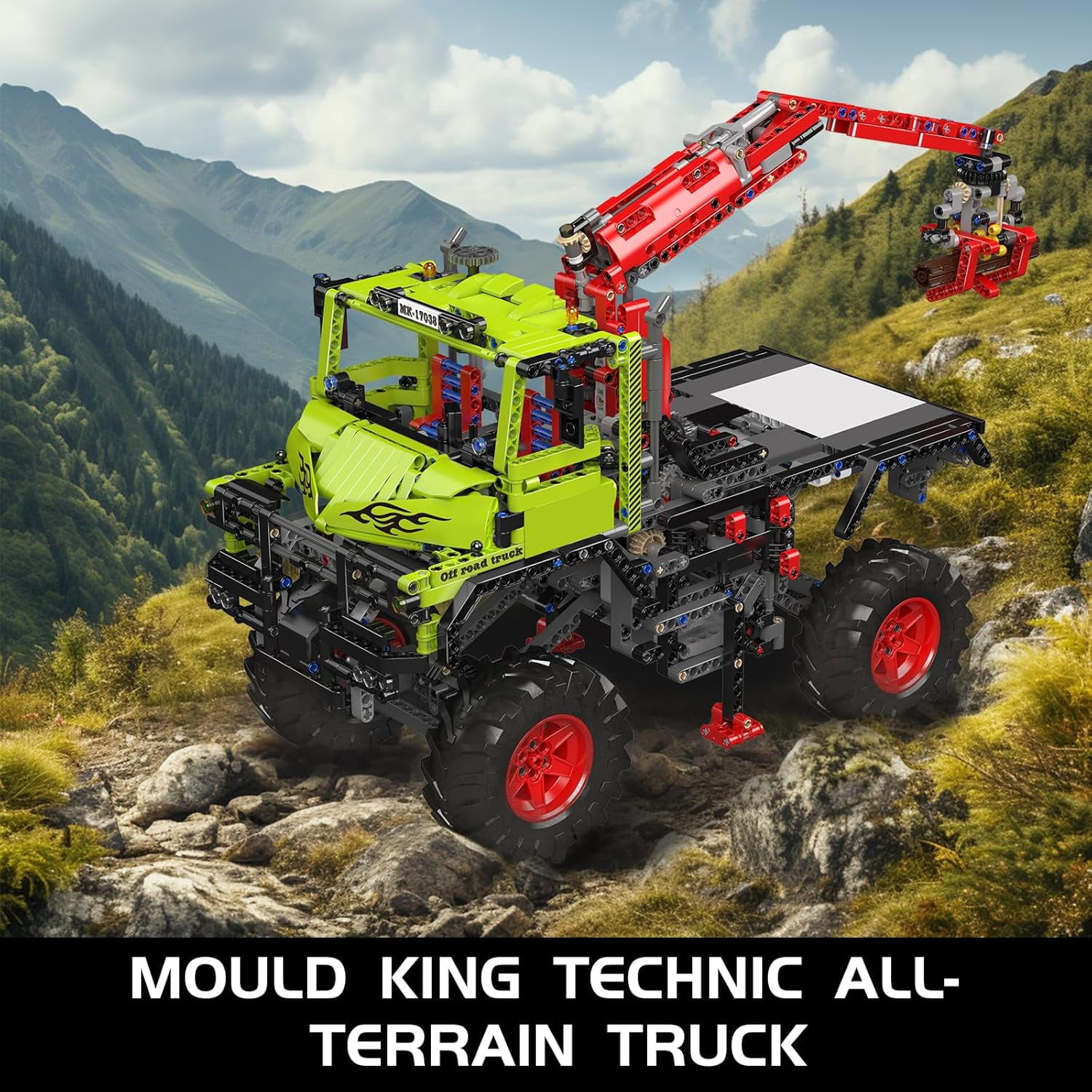 Off-Road Trucks Building Kits, All-Terrain 4x4 Mountain Truck Car Sets Model with Electric Motor, Gift for Age 14+/Adult Collections Enthusiasts (2002+ Pieces)