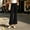 Black, variant on Women Solid Suits Mini Flare Full Length Pants High Waist Slim Casual Trousers with Side Slit and Side Pockets