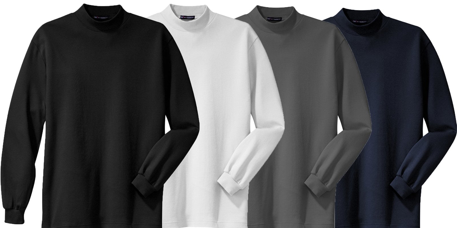 men's cotton mock turtleneck long sleeve