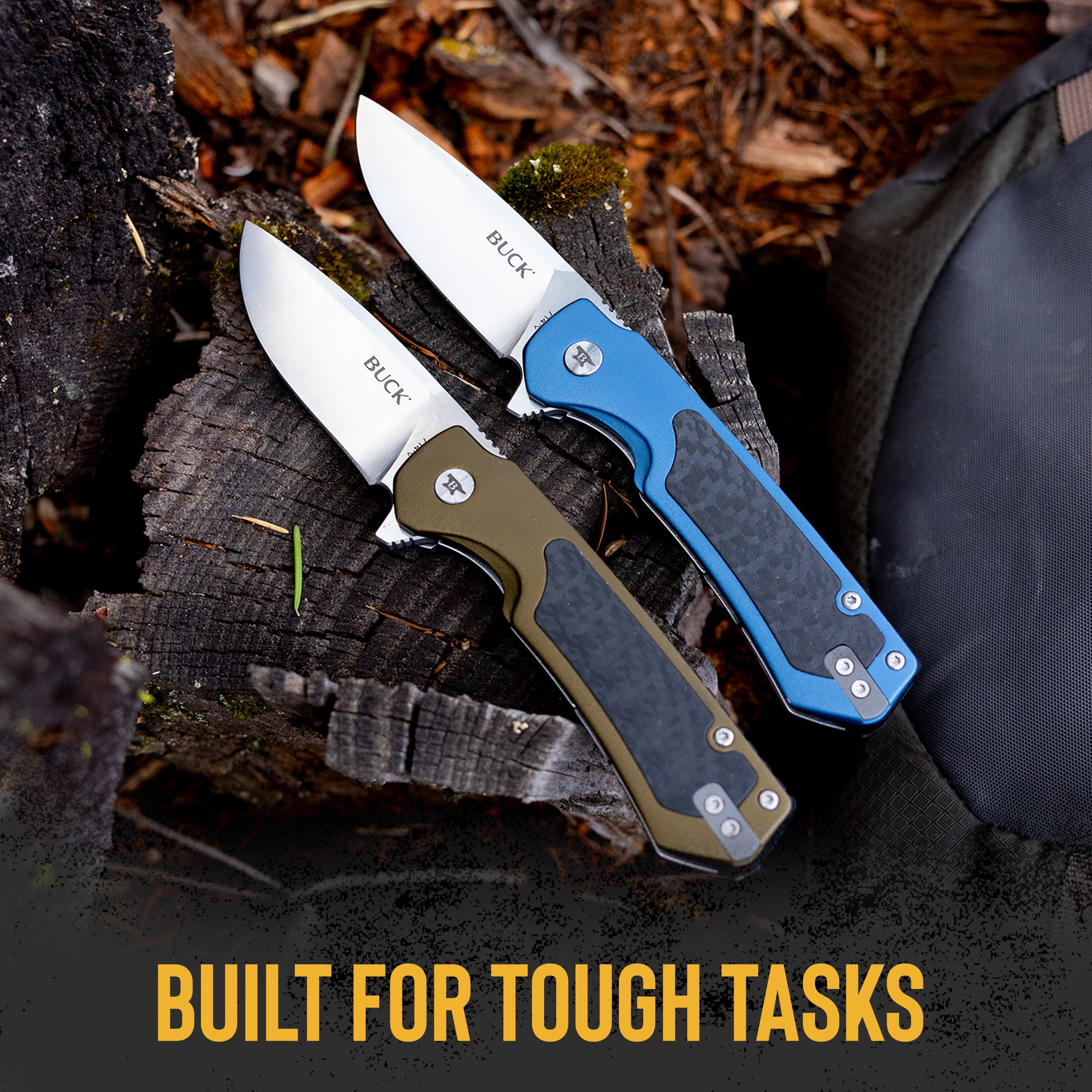 Buck Knives 714 Stinger Folding Pocket Knife, EDC Knife, 3” Drop Point Blade, Blue, 3.95 oz