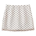 thumbnail image 2 of XIAONU Women's Polka Dot Mini Skirt Relaxed Fit Layered Hem Skirt Breathable Retro Style Daily Wear Bottom, 2 of 6