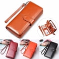 thumbnail image 2 of Women Leather Wallet Long Zip Purse Ladies Card Holder Case Clutch Phone Handbag, 2 of 4