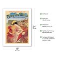 thumbnail image 2 of Mers-Les-Bains Seaside Resort- France - Vintage Travel Poster by Jules Cheret c.1900 - Bamboo Fine Art 290gsm Paper Print (Unframed) 18x24in, 2 of 4