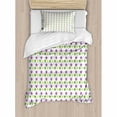 thumbnail image 3 of Mardi Gras Duvet Cover Set Queen Size, Fleur De Lis in Mardi Gras Carnival Colors Ancient Festival Pattern, Decorative 3 Piece Bedding Set with 2 Pillow Shams, Green Yellow Purple, by Ambesonne, 3 of 3