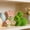 Green402, variant on MORESEC Home 2.6in Easter Fluffy Foam Bunny Decor Set Cute Mini Figurines for Spring Tabletop Centerpiece Green Pink White 3Pcs