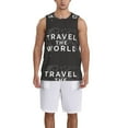 thumbnail image 6 of Rocae Travel The World1 for Men's Basketball Jersey Lightweight and Breathable Athletic Tank Top,Quick-Drying Sports Jersey, 6 of 9