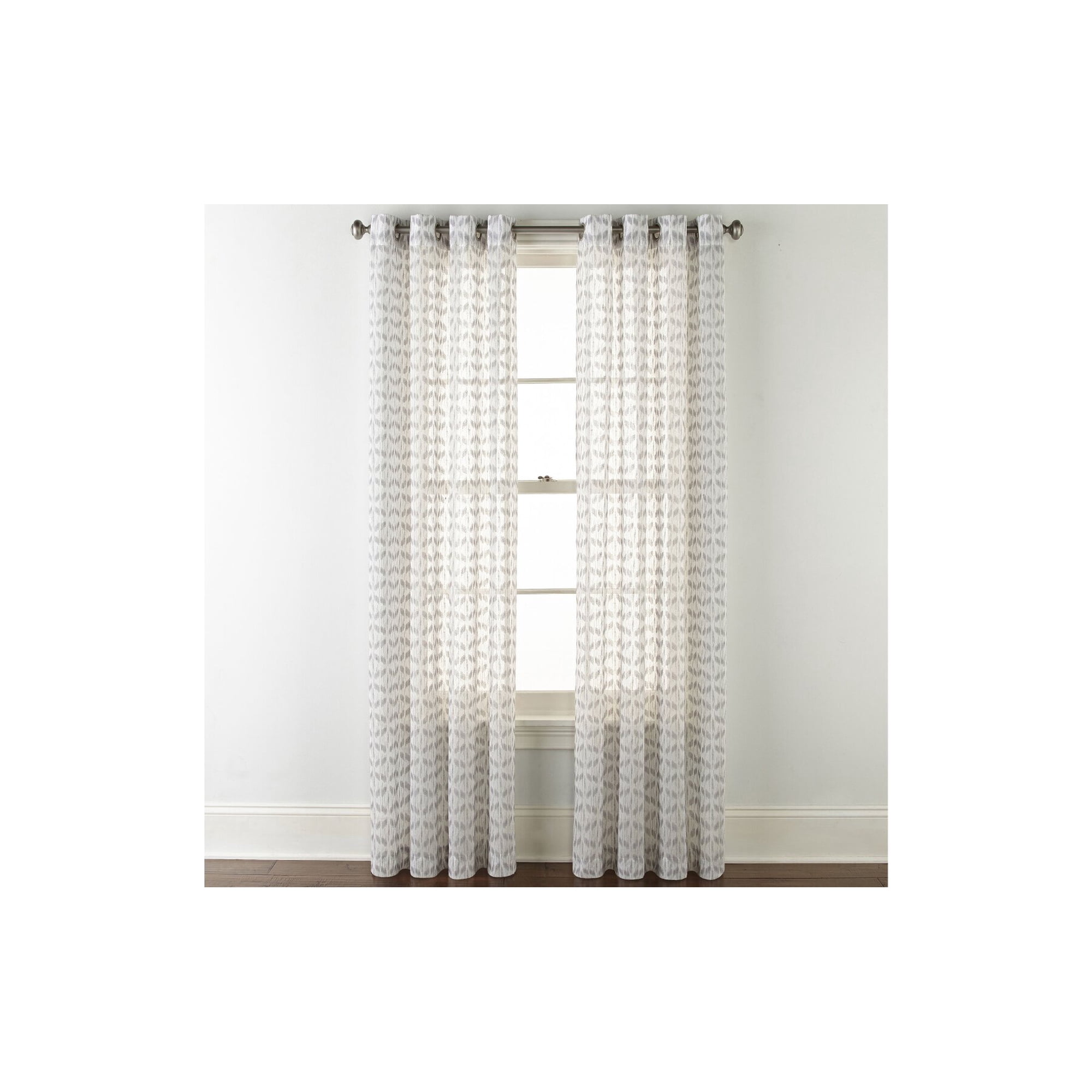 Jcpenney Home Rockford Sheer Grommet Top 50 Inches X 95 Inches Single Curtain Panel