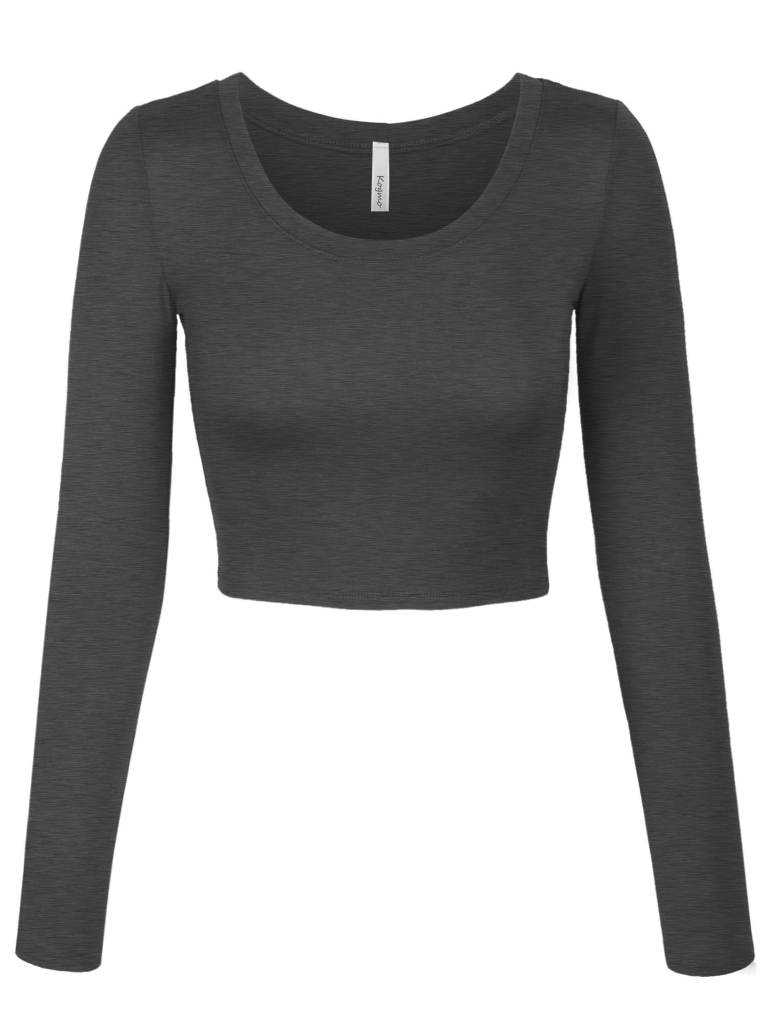 ◆as if calie◆ GURLS BASIC CROP LONG SLEEVE TSHIRT BLACK CA Amazon.com: RoseSeek Girl's Long Sleeve T Shirt Slim Fit