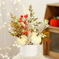 thumbnail image 4 of Fall Decor, 11" Artificial Orange Pumpkin Berry Maple Tree Halloween Thanksgiving Table Centerpieces Decorations, for Home Farmhouse Autumn Harvest Holiday Party Decor., 4 of 6